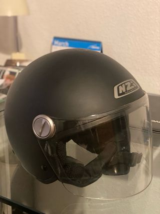 Casco Moto Nzi Helmets Vintage Negro talla S