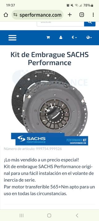 Embrague reforzado Audi  o volkswagen V6