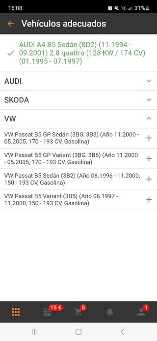 Embrague reforzado Audi  o volkswagen V6