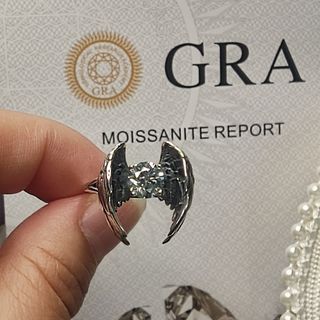 anillo de plata moissanita 1.0ct