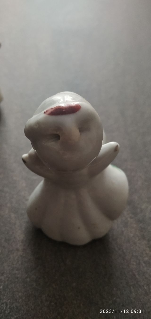 6 ANGIOLETTI in CERAMICA, con foro per appendere