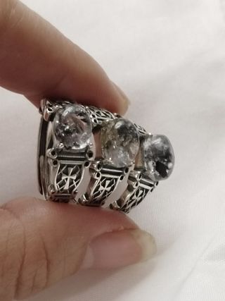 anillo de Diamantes Herkimer