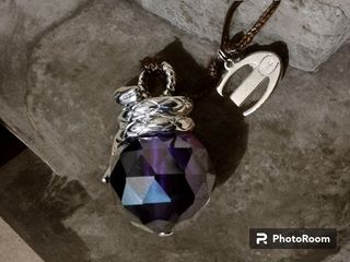 Collana Vetro Viola e acciaio Roberto Cavalli