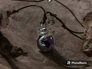Collana Vetro Viola e acciaio Roberto Cavalli