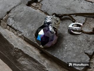 Collana Vetro Viola e acciaio Roberto Cavalli