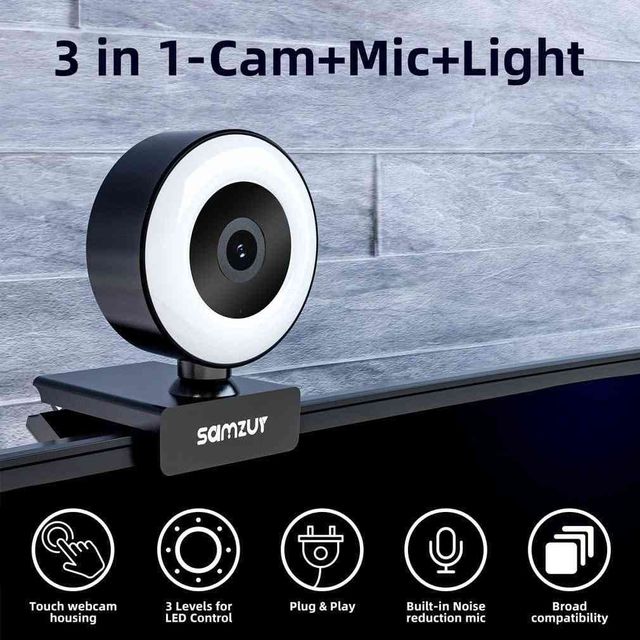 Webcam Full HD 1080P con micrófono