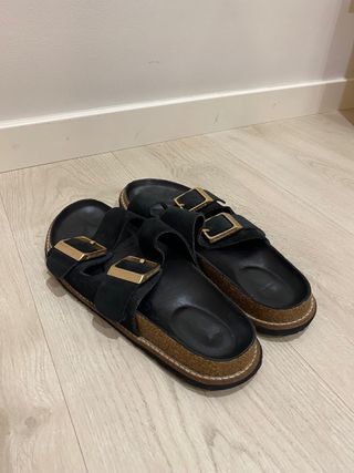 Sandalias mujer negro (41) ZARA HOME (buen estado)