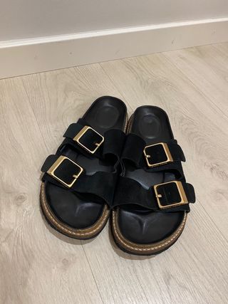 Sandalias mujer negro (41) ZARA HOME (buen estado)