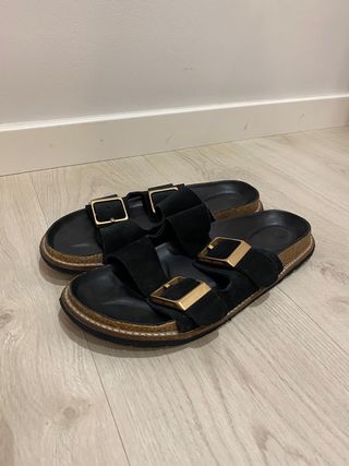 Sandalias mujer negro (41) ZARA HOME (buen estado)