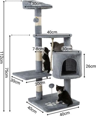 Tiragraffi per Gatto Giocattolo Altezza 112 cm