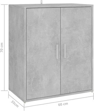 Scarpiera Grigio Cemento 60x35x70 cm in Truciolato
