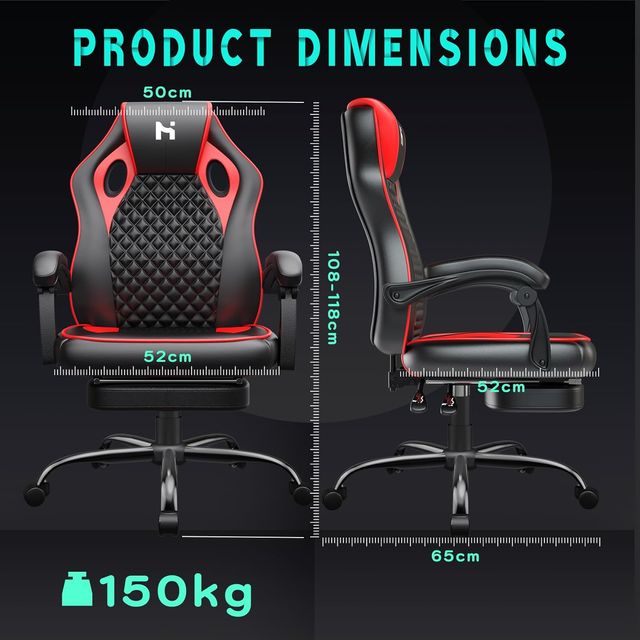 Sedia da Gaming Ergonomica  Nero e Rosso