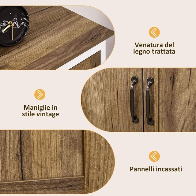 Mobile Multiuso in Truciolato con Armadietto 