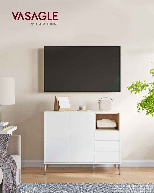 Mobiletto, Credenza, con Ante e Ripiano Regolabili