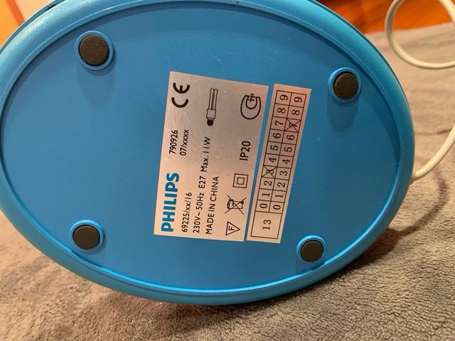 Candeeiro Azul da Philips