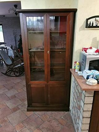 Vetrina Classica 2 Ante e 2 Porte in Legno