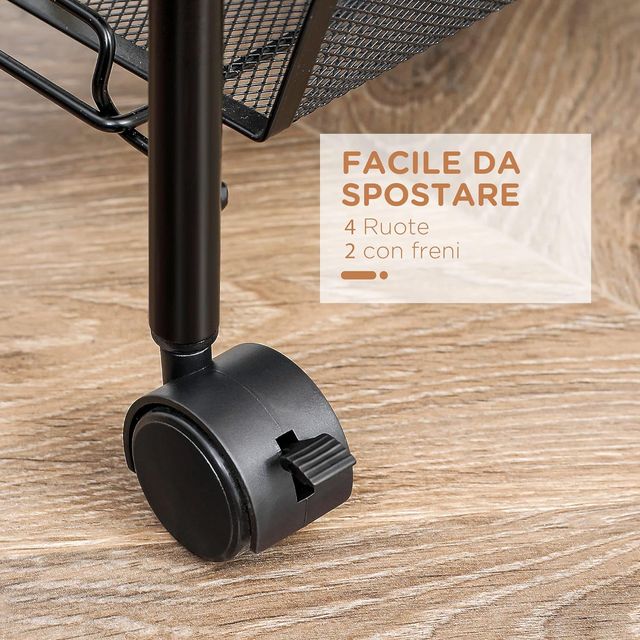 Carrello da Cucina Salvaspazio a 5 Livelli 