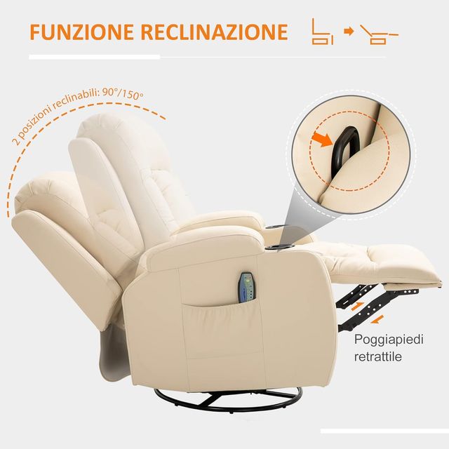 Poltrona Relax Massaggiante Riscaldante