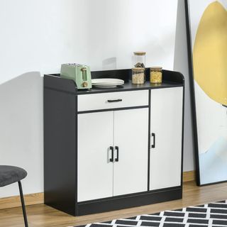 Mobiletto da Cucina Moderno in MDF con 2 Armadiett