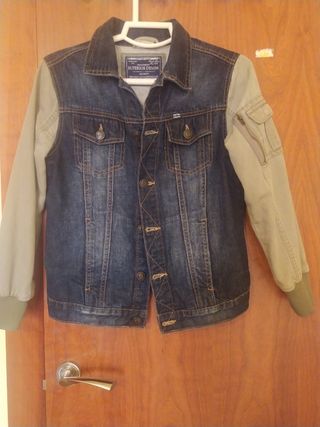Cazadora denim zara niño tejido mixto