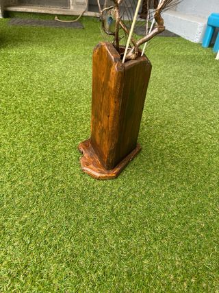 Vaso porta fiori in legno