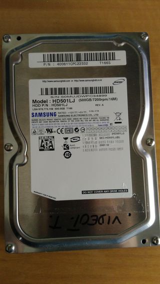 Disco duro de 500Gb Samsung modelo HD501LJ