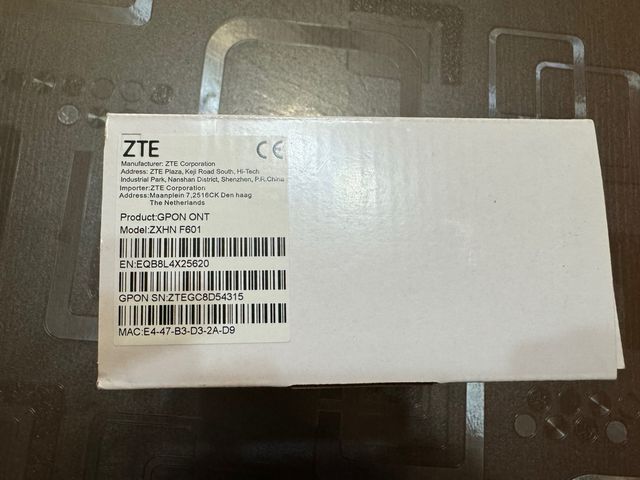 GPON ONT ZTE COVERTER