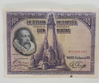 Lote billetes peseta 1928 España