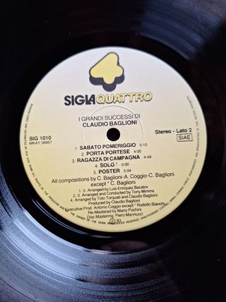 I grandi successi Claudio baglioni