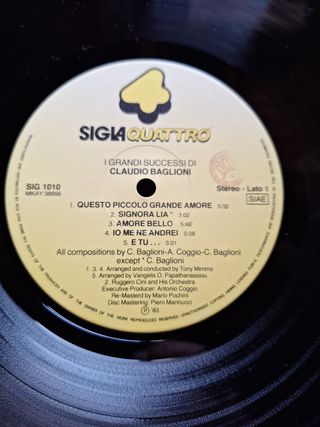 I grandi successi Claudio baglioni
