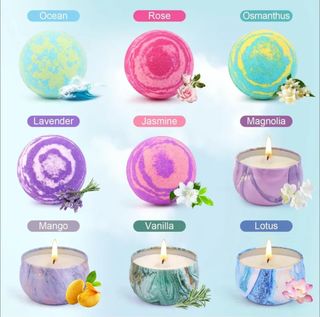 Kit baño y velas aromáticas