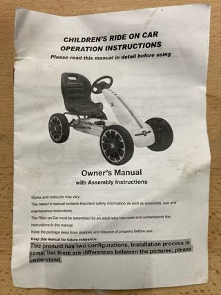 Coche car ABARTH a pedales