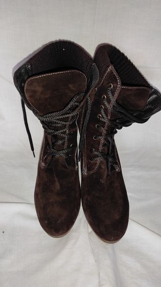 Botines piel vuelta marrón 