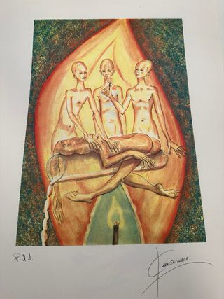 Disegno Enzo Carnebianca originale con cartelletta