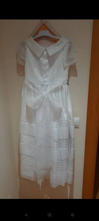 Vestido Lorzas de comunión  con regalo de los zapa