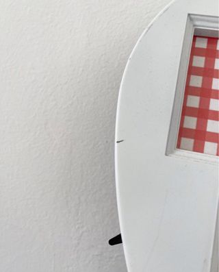 Porta foto forma di cuore bianco 30 cm