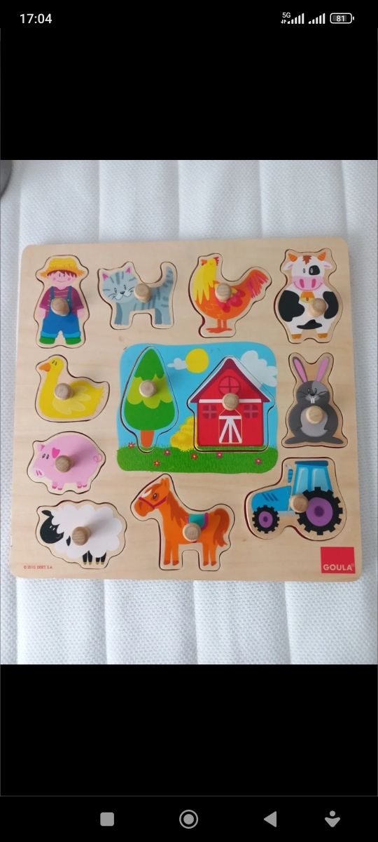 Puzzle animales de madera
