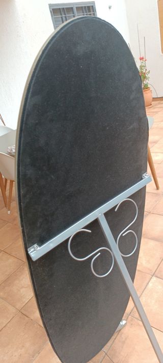 Espejo de pie plateado. Vintage