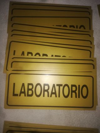 ¡OFERTA 3X1€! PLACAS ALUMINIO DORADO 0,5mm SEÑAL