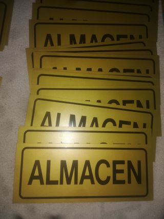 ¡OFERTA 3X1€! PLACAS ALUMINIO DORADO 0,5mm SEÑAL