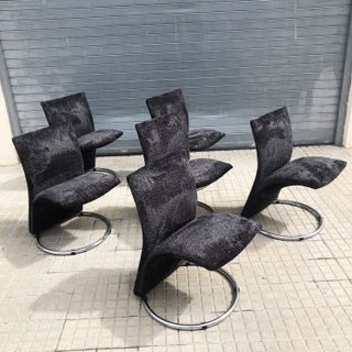 Sillas vintage Calla, Pompeo Fumagalli 70s Italia