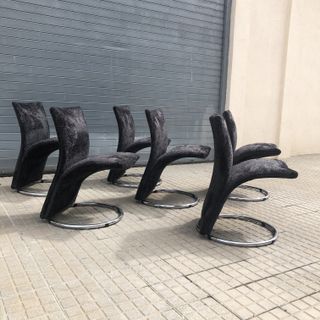 Sillas vintage Calla, Pompeo Fumagalli 70s Italia