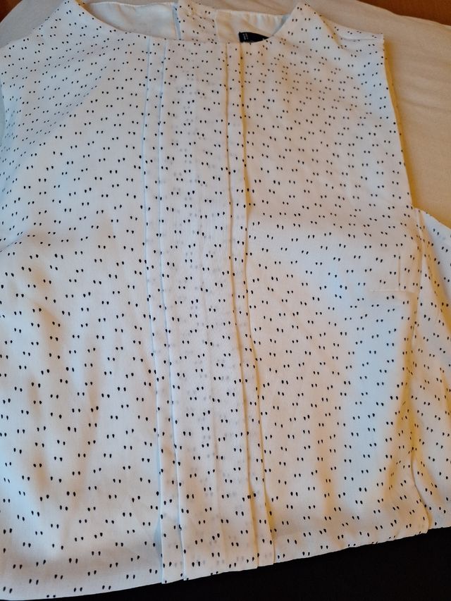 Vestido MNG chica blanco/ negro. Talla S