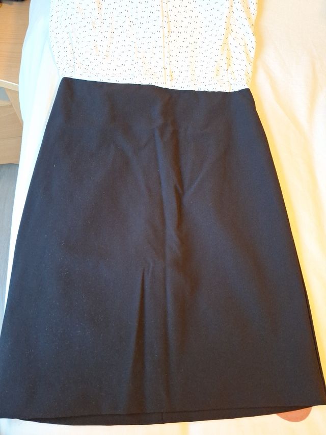 Vestido MNG chica blanco/ negro. Talla S