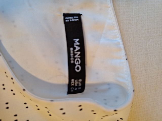 Vestido MNG chica blanco/ negro. Talla S