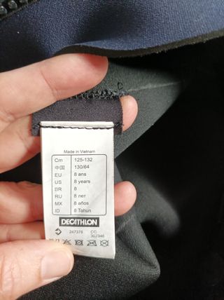 Nuevo Traje neopreno niño, 3/4mm. 8 años