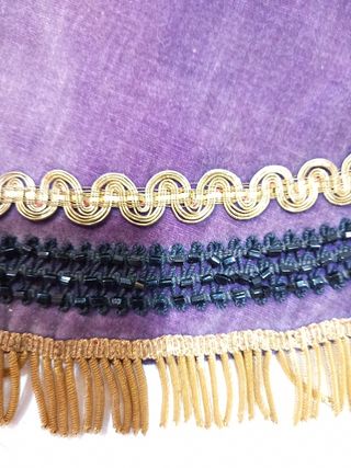 MUY ANTIGUO MANTO VIRGEN O IMAGEN RELIGIOSA