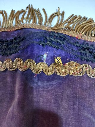 MUY ANTIGUO MANTO VIRGEN O IMAGEN RELIGIOSA