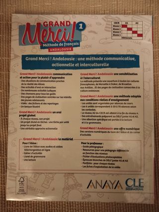 Libro de francés Grande  Merci!