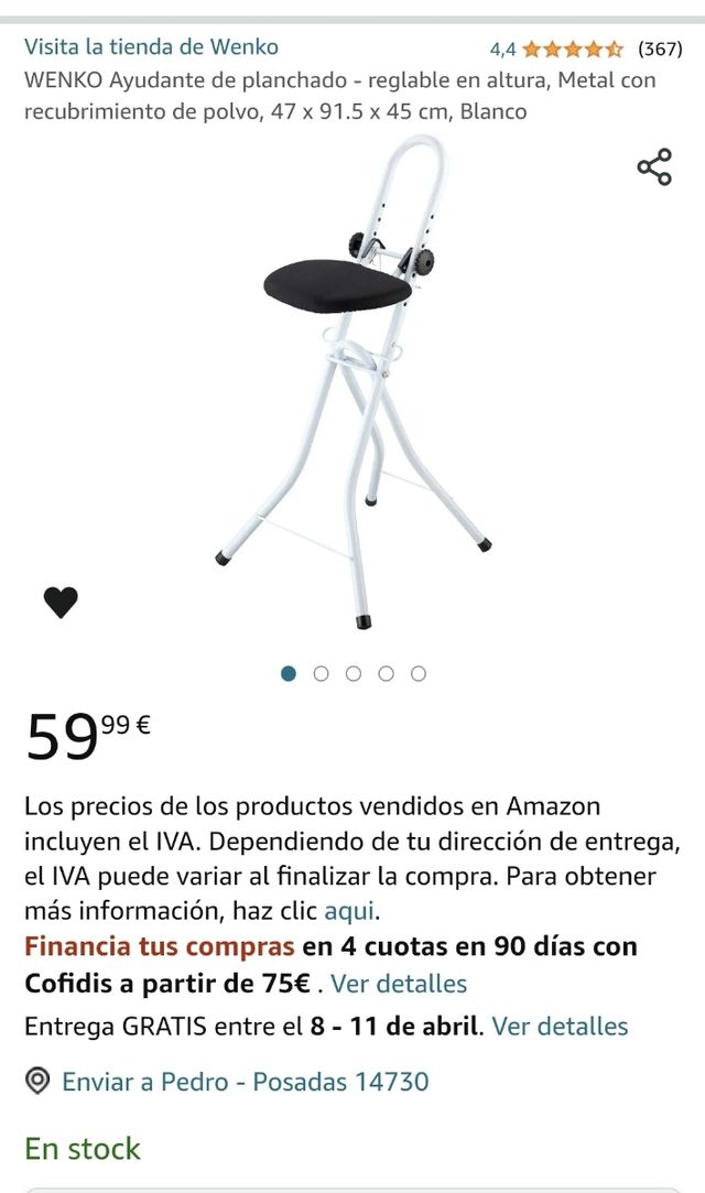 Silla graduable en altura